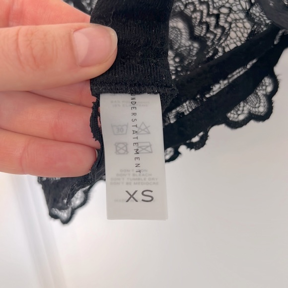 NWT Black Lace Triangle Bralette size XS - Picture 9 of 11